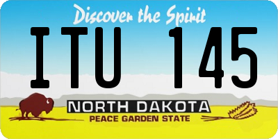 ND license plate ITU145