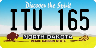 ND license plate ITU165