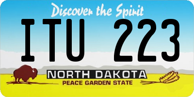 ND license plate ITU223