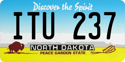 ND license plate ITU237