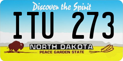 ND license plate ITU273