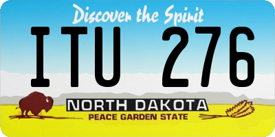 ND license plate ITU276
