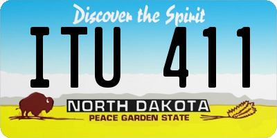ND license plate ITU411