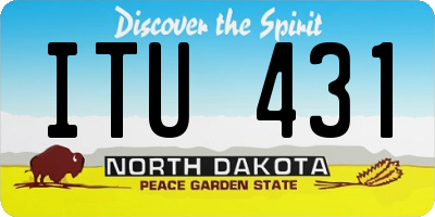ND license plate ITU431