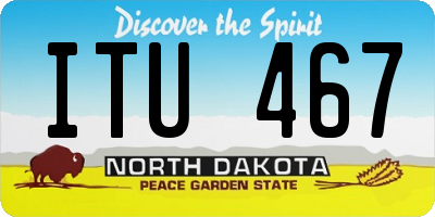 ND license plate ITU467