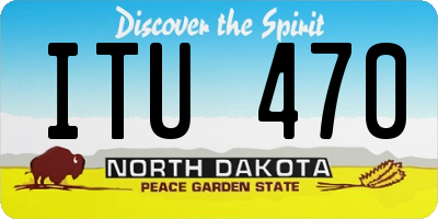 ND license plate ITU470