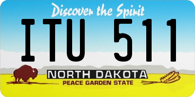 ND license plate ITU511