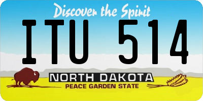 ND license plate ITU514