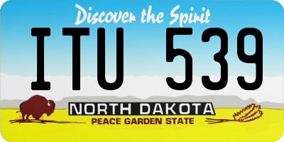 ND license plate ITU539