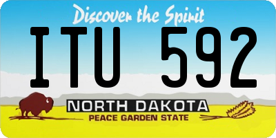 ND license plate ITU592