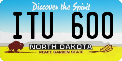ND license plate ITU600
