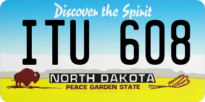 ND license plate ITU608
