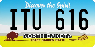 ND license plate ITU616