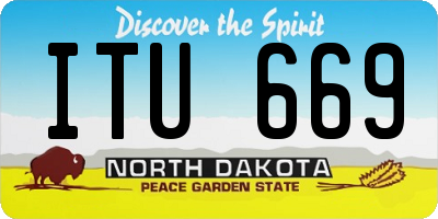 ND license plate ITU669