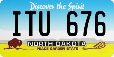 ND license plate ITU676