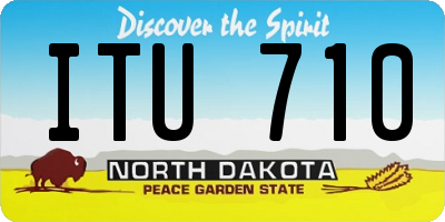 ND license plate ITU710