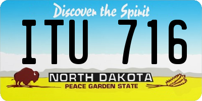 ND license plate ITU716