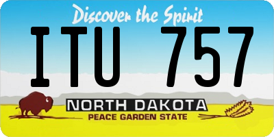 ND license plate ITU757