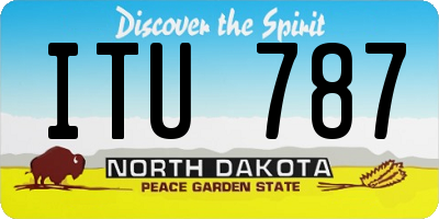 ND license plate ITU787