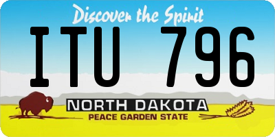 ND license plate ITU796