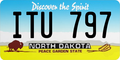 ND license plate ITU797