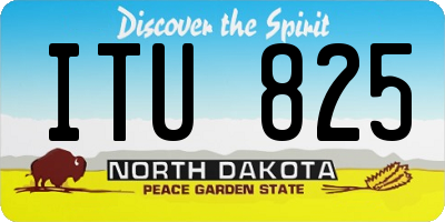 ND license plate ITU825