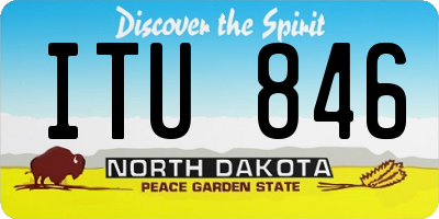 ND license plate ITU846