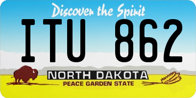 ND license plate ITU862