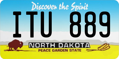 ND license plate ITU889