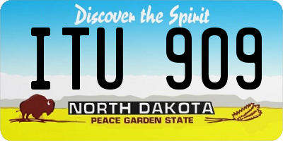 ND license plate ITU909