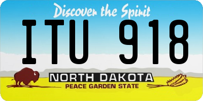 ND license plate ITU918