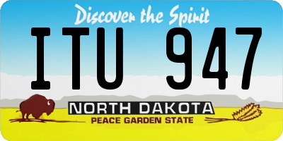 ND license plate ITU947