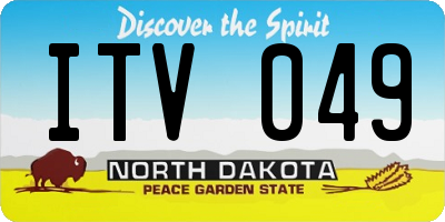 ND license plate ITV049