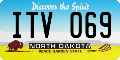 ND license plate ITV069