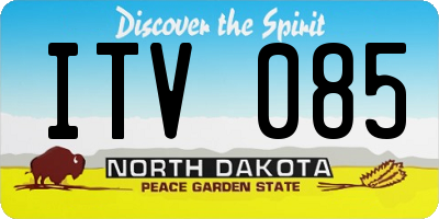ND license plate ITV085