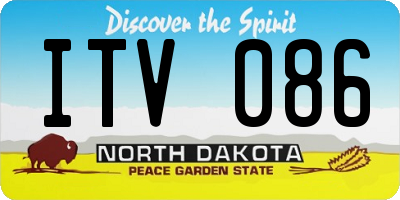 ND license plate ITV086