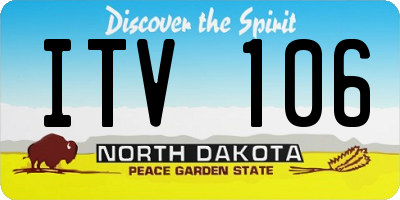 ND license plate ITV106