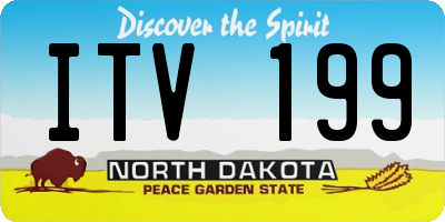 ND license plate ITV199