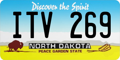 ND license plate ITV269