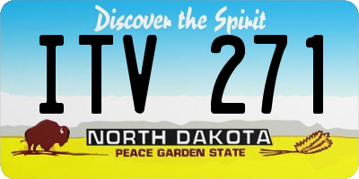 ND license plate ITV271
