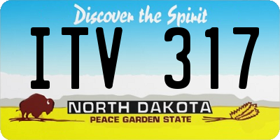 ND license plate ITV317