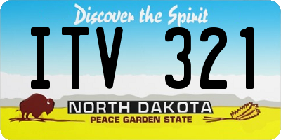 ND license plate ITV321