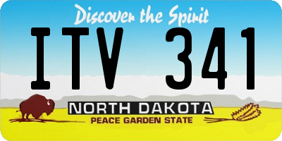 ND license plate ITV341