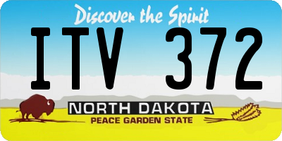 ND license plate ITV372