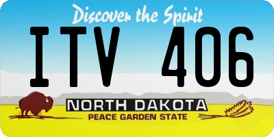 ND license plate ITV406
