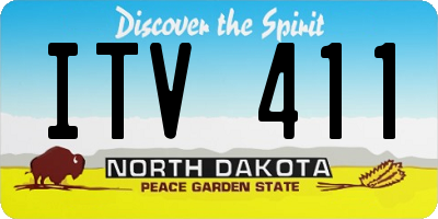ND license plate ITV411