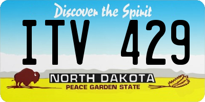 ND license plate ITV429