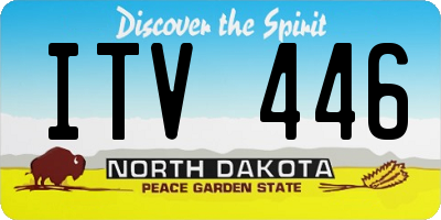 ND license plate ITV446