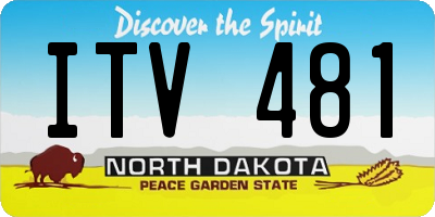 ND license plate ITV481