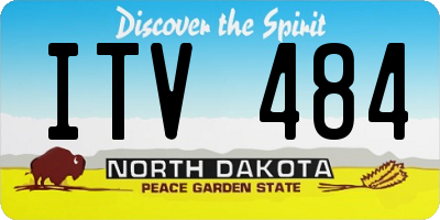 ND license plate ITV484